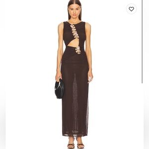 L’Academie Dress By Marianna Emeraude brown maxi dress